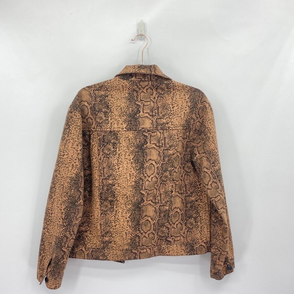 Free People Trucker Denim Jacket Womens size small snake print - Picture 6 of 13